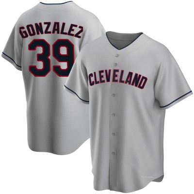 Men's Oscar Gonzalez Cleveland Guardians Replica Gray Road Jersey