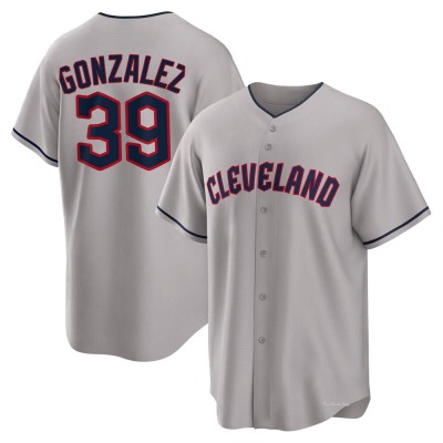 Men's Oscar Gonzalez Cleveland Guardians Replica Gray Road Jersey