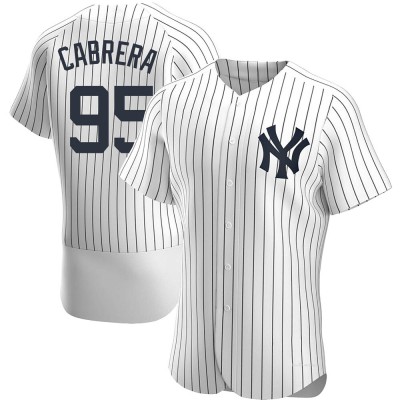 Men's Oswaldo Cabrera New York Yankees Authentic White Home Jersey