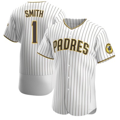 Men's Ozzie Smith San Diego Padres Authentic White/Brown Home Jersey