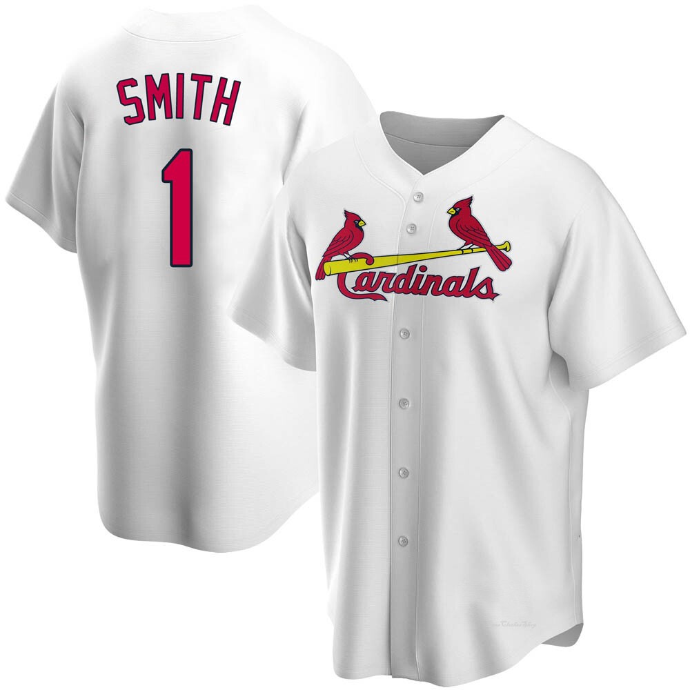 Mens Ozzie Smith St Louis Cardinals Replica White Home Jersey Fans Clothes Shop 3985