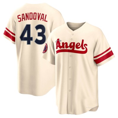 Men's Patrick Sandoval Los Angeles Angels Replica Cream 2022 City Connect Jersey