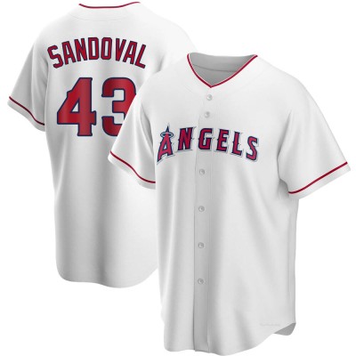 Men's Patrick Sandoval Los Angeles Angels Replica White Home Jersey