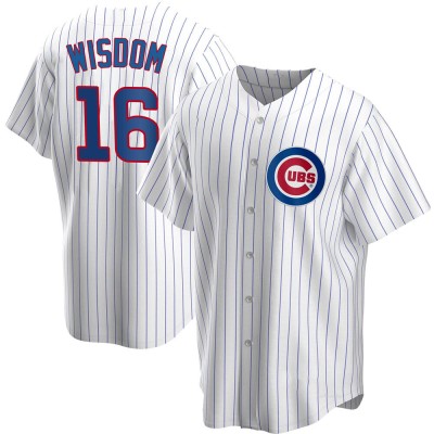 Men's Patrick Wisdom Chicago Cubs Replica White Home Jersey