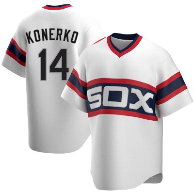 Men's Paul Konerko Chicago White Sox Replica White Cooperstown Collection Jersey