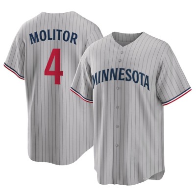 Men's Paul Molitor Minnesota Twins Replica Gray Road Jersey