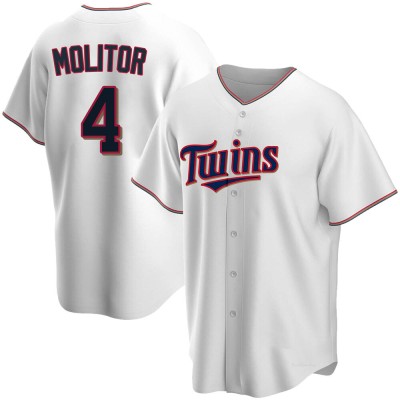 Men's Paul Molitor Minnesota Twins Replica White Home Jersey