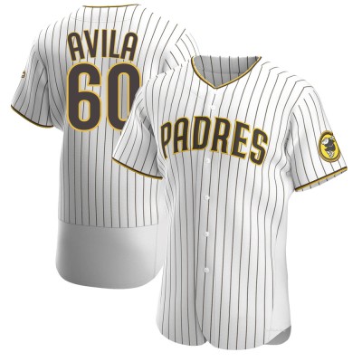 Men's Pedro Avila San Diego Padres Authentic White/Brown Home Jersey