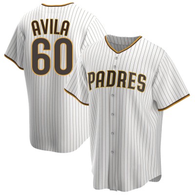 Men's Pedro Avila San Diego Padres Replica White/Brown Home Jersey