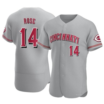 Men's Pete Rose Cincinnati Reds Authentic Gray Road Jersey