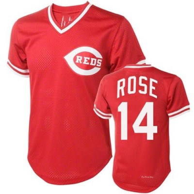 Men's Pete Rose Cincinnati Reds Authentic Red Throwback Jersey