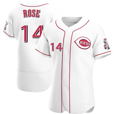 Men's Pete Rose Cincinnati Reds Authentic White Home Jersey