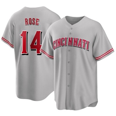 Men's Pete Rose Cincinnati Reds Replica Gray Road Jersey