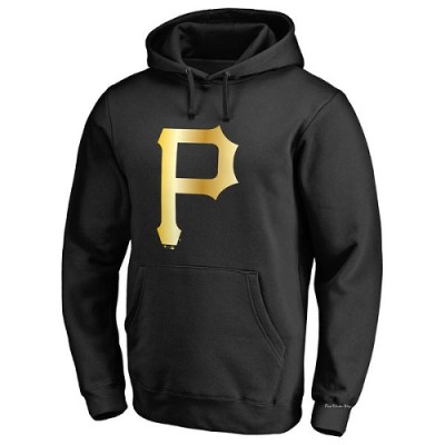 Men's Pittsburgh Pirates Fanatics Branded Black/Gold Chip In Pullover Hoodie