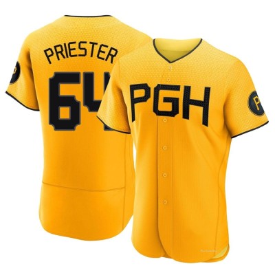 Men's Quinn Priester Pittsburgh Pirates Authentic Gold 2023 City Connect Jersey