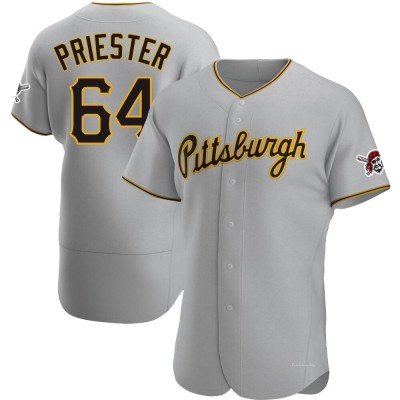 Men's Quinn Priester Pittsburgh Pirates Authentic Gray Road Jersey