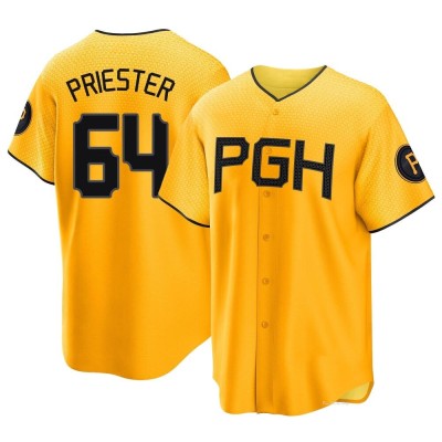 Men's Quinn Priester Pittsburgh Pirates Replica Gold 2023 City Connect Jersey