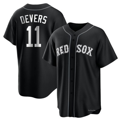 Men's Rafael Devers Boston Red Sox Replica Black/White Jersey