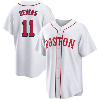 Men's Rafael Devers Boston Red Sox Replica White 2021 Patriots' Day Jersey