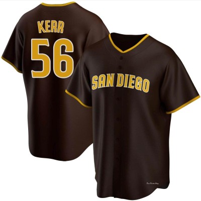 Men's Ray Kerr San Diego Padres Replica Brown Road Jersey