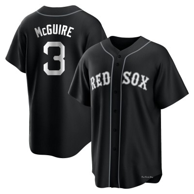 Men's Reese McGuire Boston Red Sox Replica Black/White Jersey