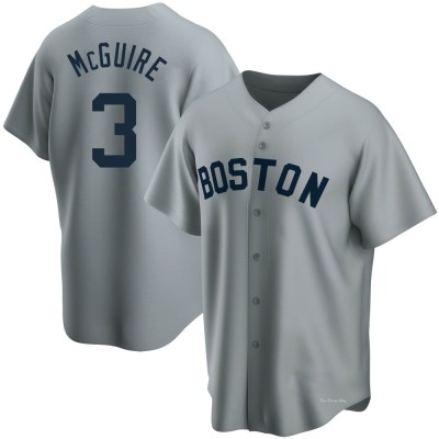 Men's Reese McGuire Boston Red Sox Replica Gray Road Cooperstown Collection Jersey