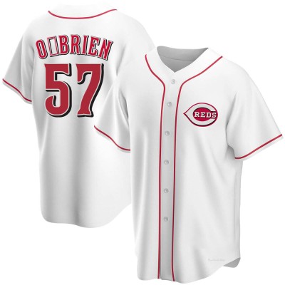 Men's Riley O'Brien Cincinnati Reds Replica White Home Jersey