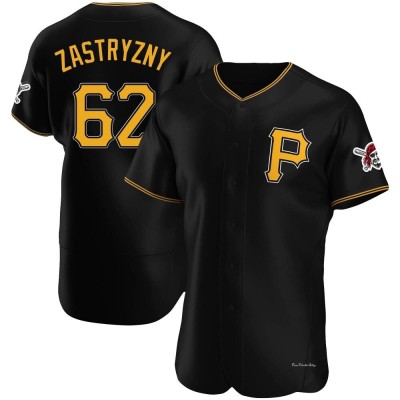 Men's Rob Zastryzny Pittsburgh Pirates Authentic Black Alternate Jersey