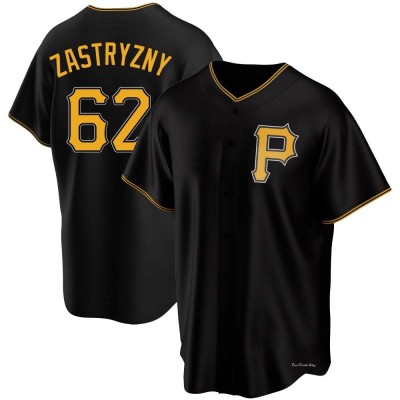 Men's Rob Zastryzny Pittsburgh Pirates Replica Black Alternate Jersey