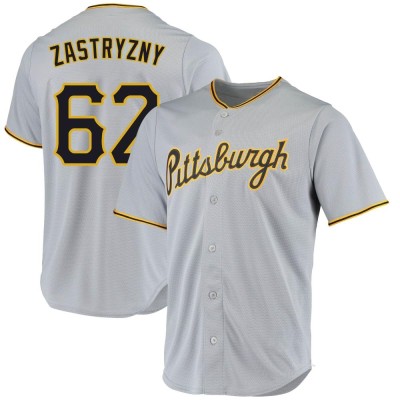 Men's Rob Zastryzny Pittsburgh Pirates Replica Gray Road Jersey