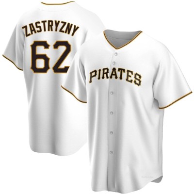 Men's Rob Zastryzny Pittsburgh Pirates Replica White Home Jersey