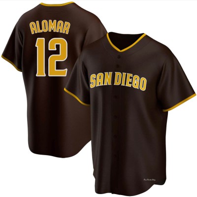 Men's Roberto Alomar San Diego Padres Replica Brown Road Jersey