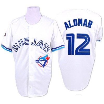 Men's Roberto Alomar Toronto Blue Jays Authentic White 1993 Throwback Jersey