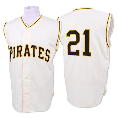 Men's Roberto Clemente Pittsburgh Pirates Authentic White 1960 Throwback Jersey