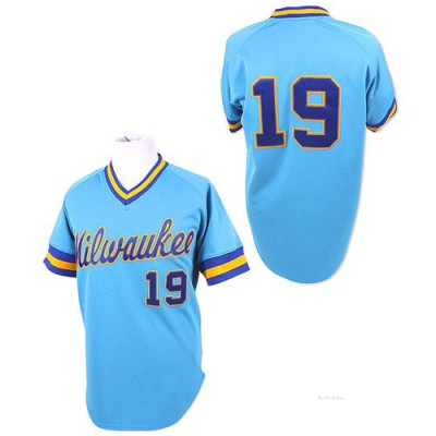 Men's Robin Yount Milwaukee Brewers Authentic Blue Throwback Jersey