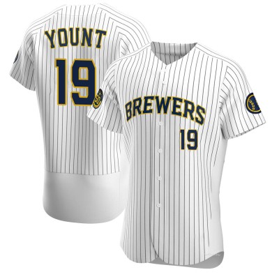 Men's Robin Yount Milwaukee Brewers Authentic White Alternate Jersey