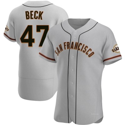 Men's Rod Beck San Francisco Giants Authentic Gray Road Jersey