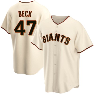 Men's Rod Beck San Francisco Giants Replica Cream Home Jersey