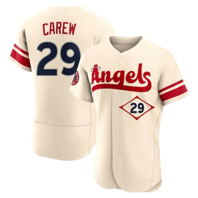 Men's Rod Carew Los Angeles Angels Authentic Cream 2022 City Connect Jersey