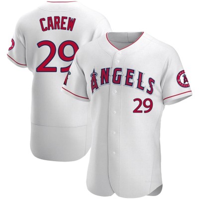 Men's Rod Carew Los Angeles Angels Authentic White Jersey