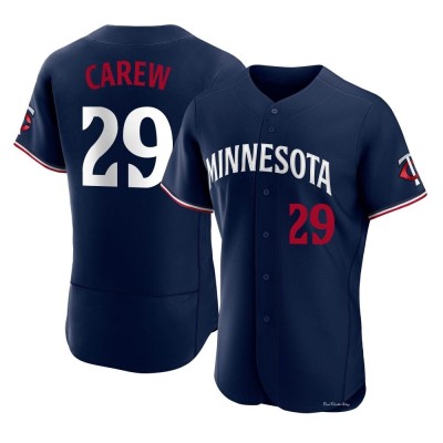 Men's Rod Carew Minnesota Twins Authentic Navy Alternate Jersey