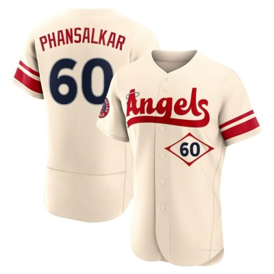 Men's Roman Phansalkar Los Angeles Angels Authentic Cream 2022 City Connect Jersey