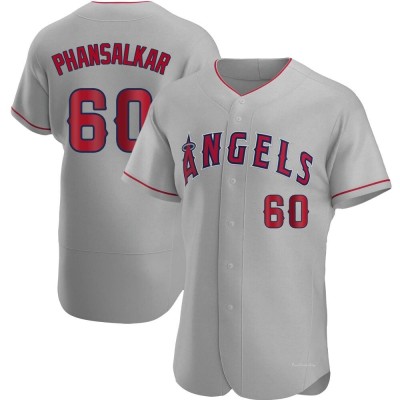 Men's Roman Phansalkar Los Angeles Angels Authentic Gray Road Jersey