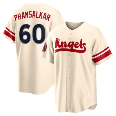 Men's Roman Phansalkar Los Angeles Angels Replica Cream 2022 City Connect Jersey