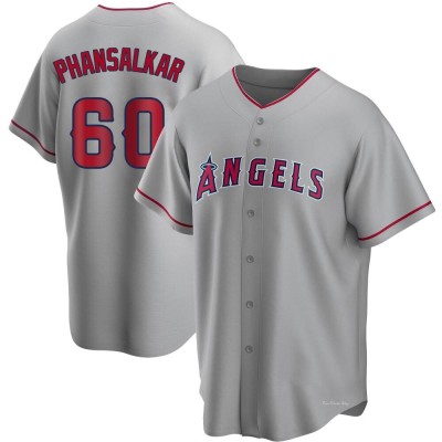 Men's Roman Phansalkar Los Angeles Angels Replica Silver Road Jersey