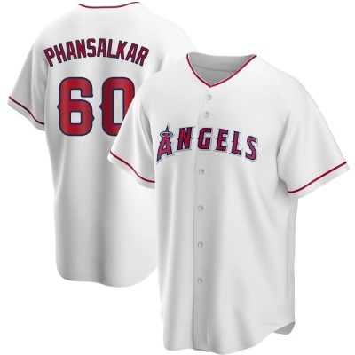 Men's Roman Phansalkar Los Angeles Angels Replica White Home Jersey