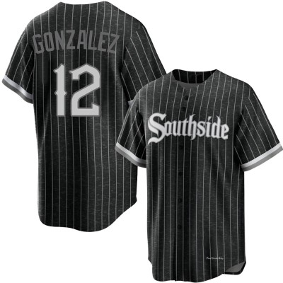 Men's Romy Gonzalez Chicago White Sox Replica Black 2021 City Connect Jersey