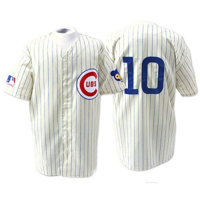 Men's Ron Santo Chicago Cubs Authentic White Throwback Jersey