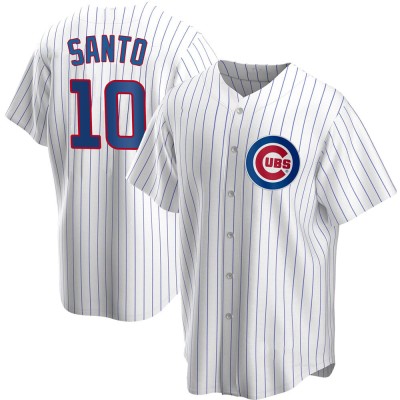 Men's Ron Santo Chicago Cubs Replica White Home Jersey