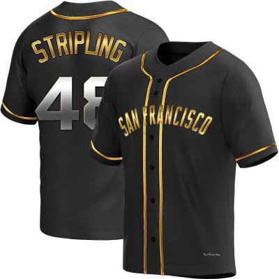 Men's Ross Stripling San Francisco Giants Replica Black Golden Alternate Jersey